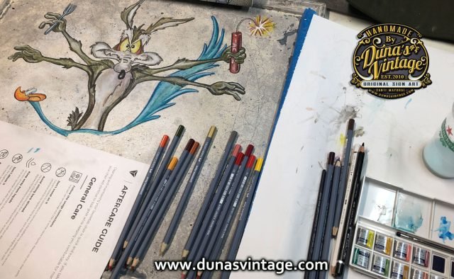 Ilustración Coyote 500x530mm para Frederic de Francia.