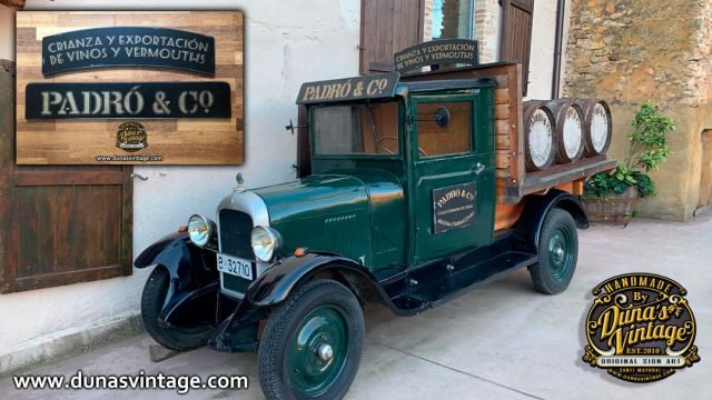 Carteles de Madera para este camión de PADRO & Co.