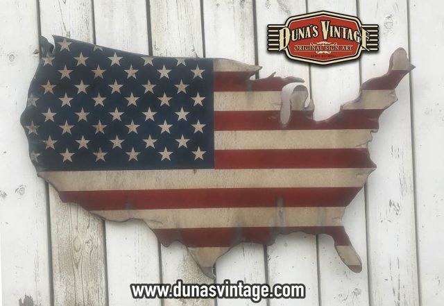 AMERICAN FLAG MAPA USA