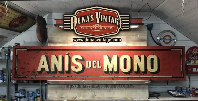 Cartel Metálico ANIS DEL MONO, Duna´s Vintage