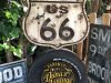 ESCUDO BAJO RELIEVE EN MADERA CALIFORNIA US 66