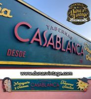 CARTEL DE MADERA TABERNAS CASABLANCA MÁLAGA