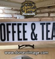 Cartel de Madera COFFEE & TEA.