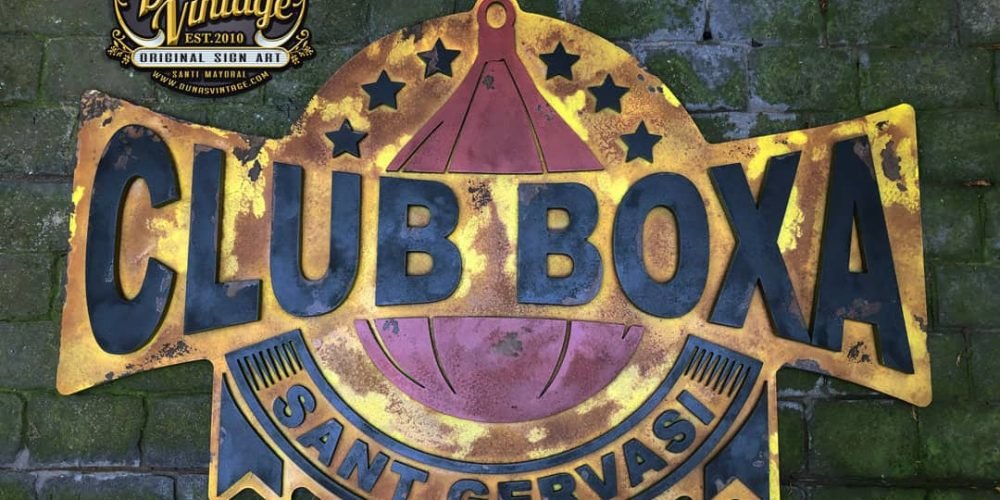 Cartel para exterior en PVC CLUB BOXA Sant Gervasi.