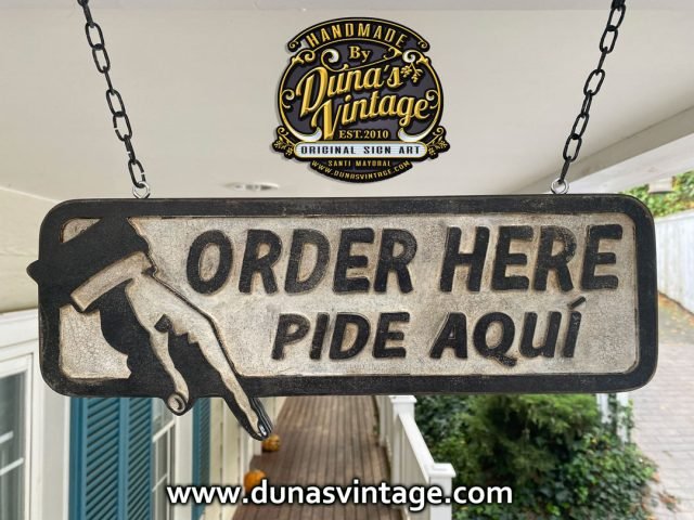 Cartel de Madera en relieve a 2 caras ORDER HERE