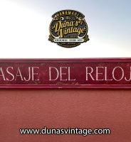 Cartel de Madera PASAJE DEL RELOJ. BCN