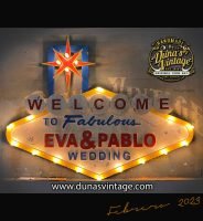 Cartel de Madera Welcome EVA&PABLO Wedding (LUGO)