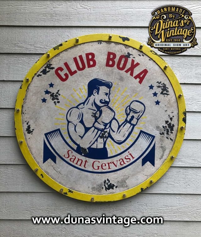 Cartel CLUB BOXA Barcelona.