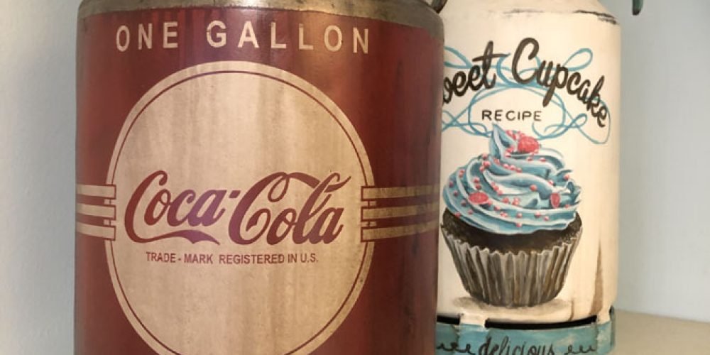 Lechera de Aluminio de 10 Litros, Coca-Cola One Gallon.