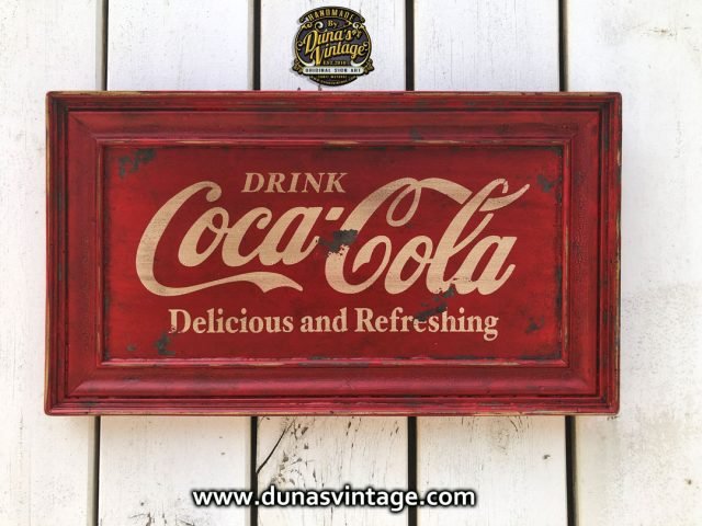 Cartel de Madera Coca-Cola.