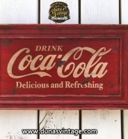 Cartel de Madera Coca-Cola.