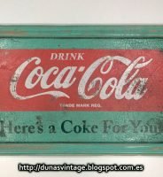 Cartel de Madera Coca-Cola 55 Old.