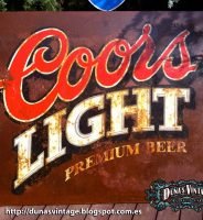 Coors LIGHT, Metal Sign. Duna´s Vintage