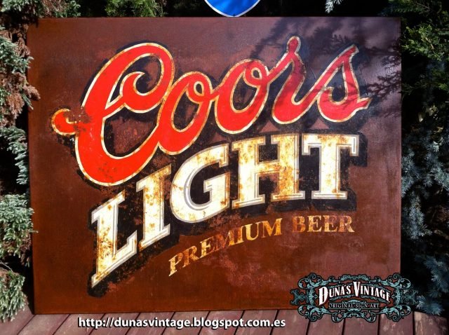 Coors LIGHT, Metal Sign. Duna´s Vintage