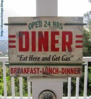 «DINER OPEN 24 HRS, Duna´s Vintage».