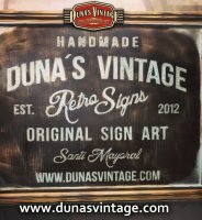 Cartel de Madera Duna´s Vintage Handmade tamaño 510x650mm.