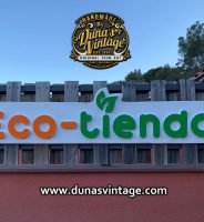 Carteles de Madera Eco-Tienda y Organic Shop.