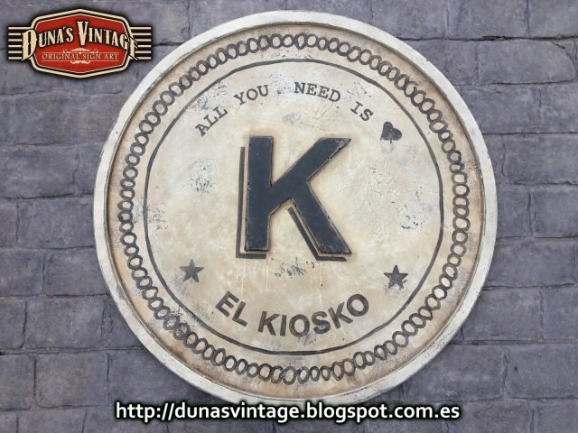 Cartel Redondo EL KIOSKO, Duna´s Vintage.