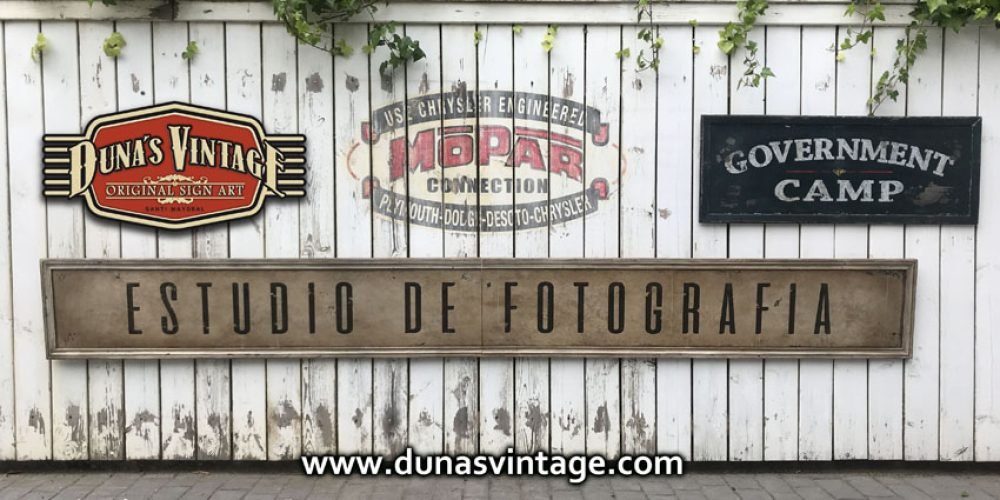 Cartel de Madera ESTUDIO DE FOTOGRAFIA (MADRID)