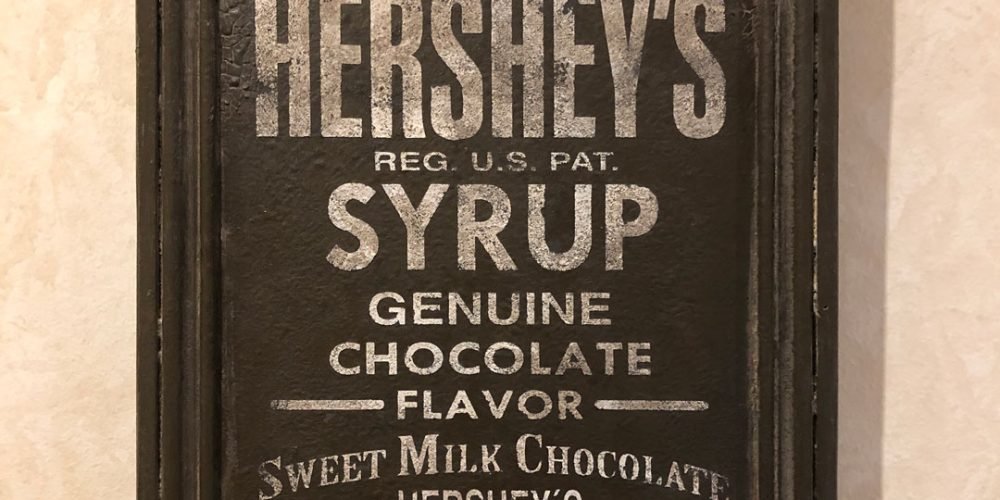 Cartel de Madera HERSHEY´S SYRUP CHOCOLATE