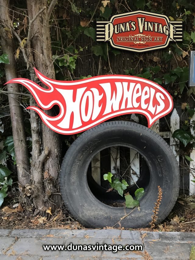 Cartel de Madera en relieve HOT WHEELS, Duna´s Vintage.