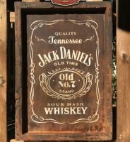 Cartel de madera efecto metal oxidado JACK DANIEL´S.