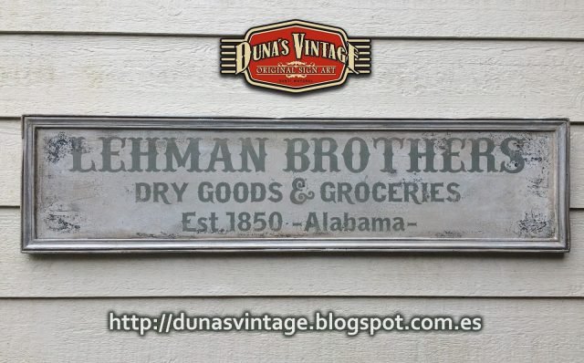 Réplica Cartel LEHMAN BROTHERS 1850, Duna´s Vintage.