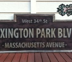 Cartel de Madera LEXINGTON PARK BLVD