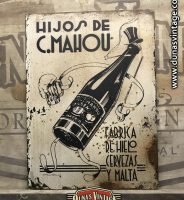 Chapa Metálica de  hijos de C.Mahou
