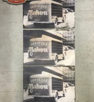 Chapa Metálica Mahou Camión tamaño 42x50cm.