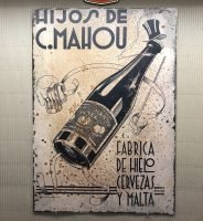 Chapa Metálica Mahou 43x60cm.