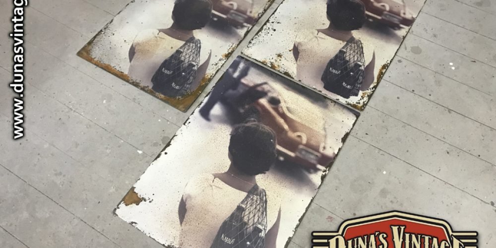 Chapa Metálica Hijos de C. Mahou Bolsa tamaño 42x50cm