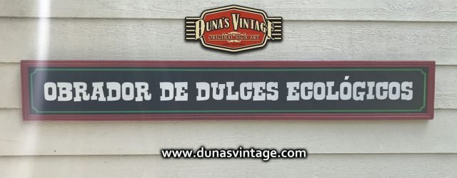 Cartel de Madera OBRADOR DE DULCES ECOLÓGICOS (Valladolid).