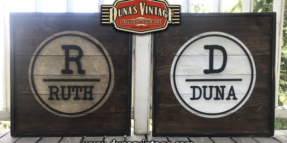 Cartel de madera Personalizado, Duna´s Vintage.