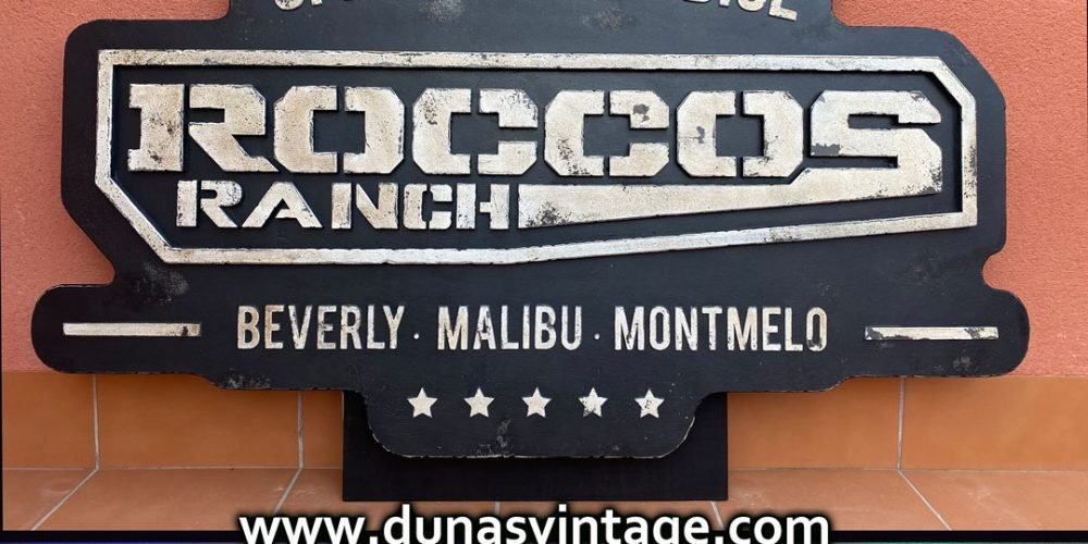 Cartel de Madera ROCCOS RANCH.