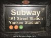 Cartel de Madera Subway Yankee Stadium.