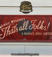 Cartel de Madera pintado a Mano, That´s all Folks!