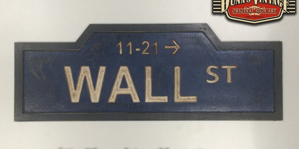 Placa WALL ST, DUNA´S VINTAGE (Encargo para la República Checa)