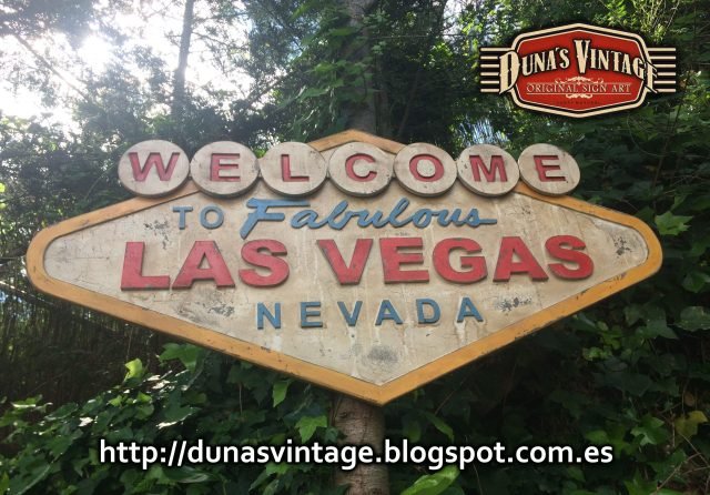 Cartel Welcome Las Vegas. Duna´s Vintage