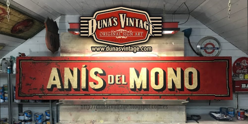 Cartel Metálico ANIS DEL MONO, Duna´s Vintage