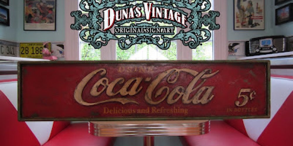 Coca-Cola 5c, Letras Corpóreas. For Sale 450€