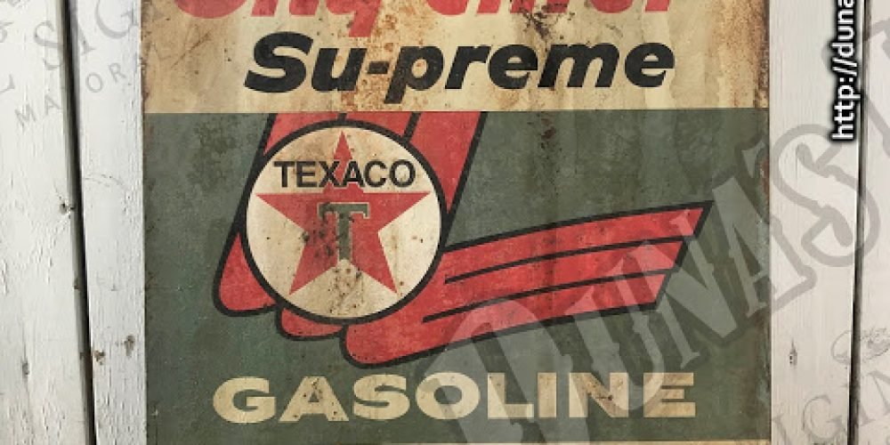Cartel Metálico Sky Chief Su-preme TEXACO, Duna´s Vintage.