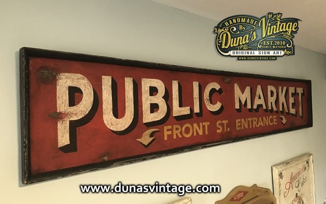 Cartel de Madera Market