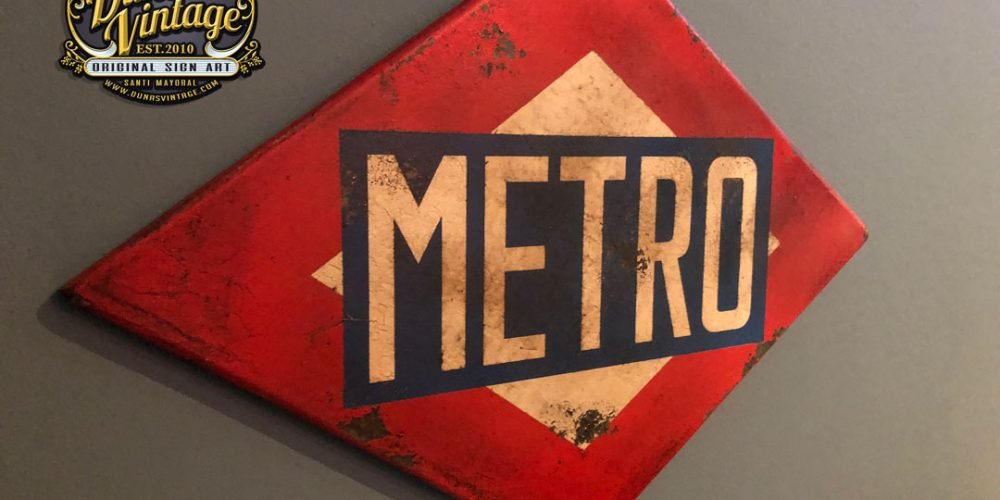 Placa METRO Madrid 35x50cm