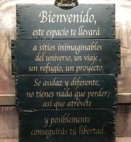 Cartel de Madera Bienvenido.