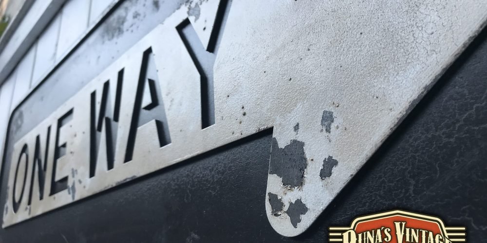 Cartel de Madera ONE WAY