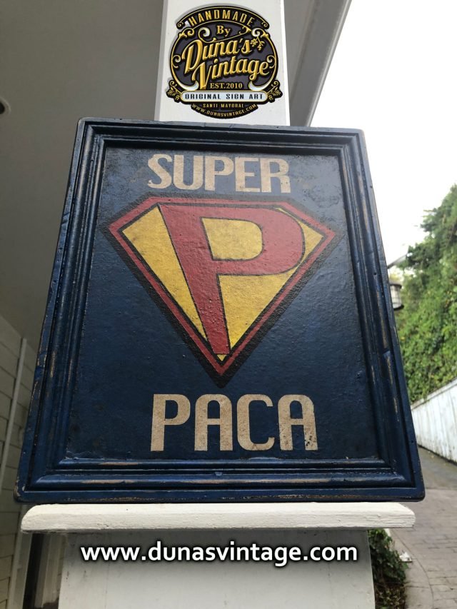 Cartel de Madera SUPER PACA