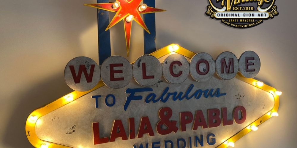 Cartel Wedding LAIA & PABLO, Welcome Las Vegas.
