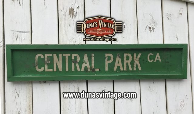 Cartel de Madera CENTRAL PARK CA, Tamaño 1000x200mm
