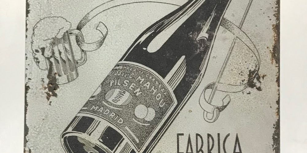 MAHOU CERVEZAS Placas Vintage Metálicas tamaño 400x580mm